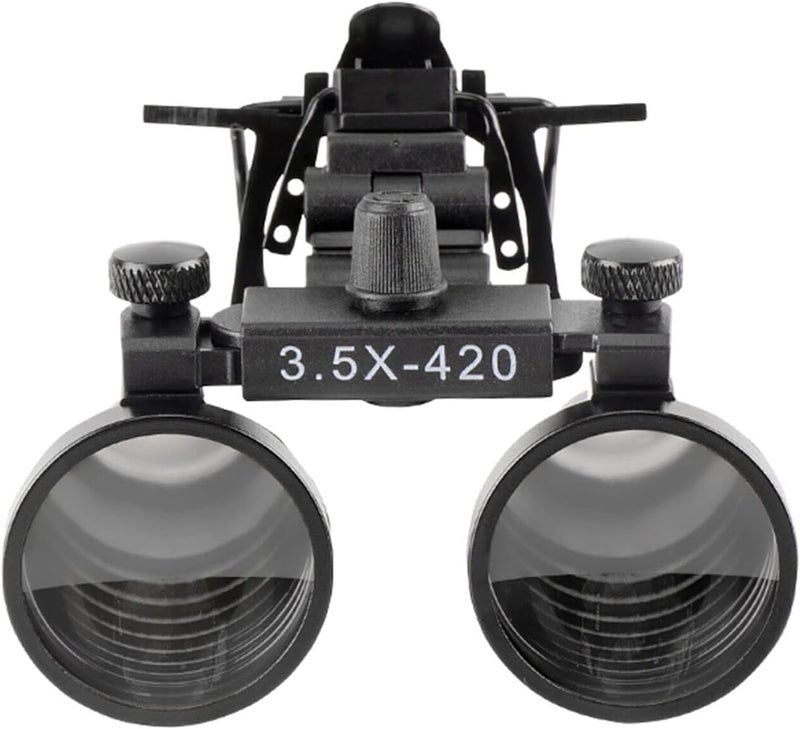 EustomA 2.5X/3.5X Binocular Loupes Glasses Magnifier Clip on Style DY-101 (3.5X) - Image 1